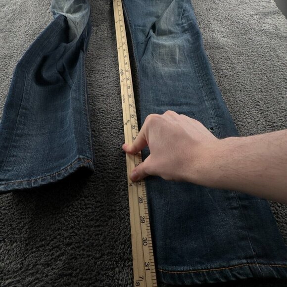 Nudie Jeans Co Mens Jeans Denim Pants Trouser Size 28x32 GRIM TIM WHITE KNEE - Picture 11 of 16